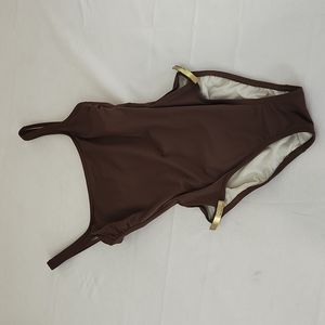 Michael Kors brown swimsuit.  Size 4